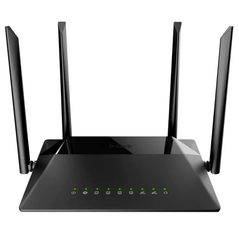 Roteador Wireless D-link Dir-842 Gigabit-ethernet Ac 1200mbps Dual Band 4 Antenas - Preto Bivolt