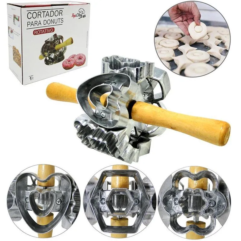 Cortador/molde Para Donuts De Alumínio Rotativo