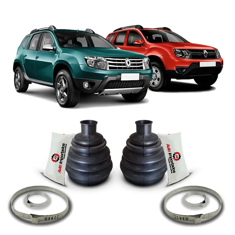 Par Kit Coifa Borracha Graxa Homocinética Lado Roda Renault Duster 2012 2013 2014 2015 2016 2017 2018 2019 2020
