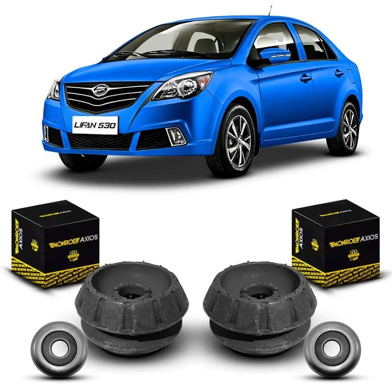 Par Reparo Coxim Batente Suporte Original Axios Rolamento Amortecedor Dianteiro Lifan 530 2014 2015 2016 2017 2018