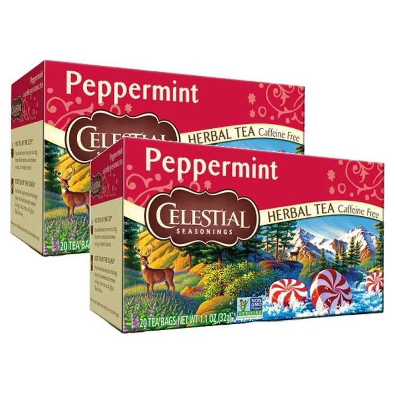 Chá Celestial Peppermint 20 Sachês - Fresco E Delicioso