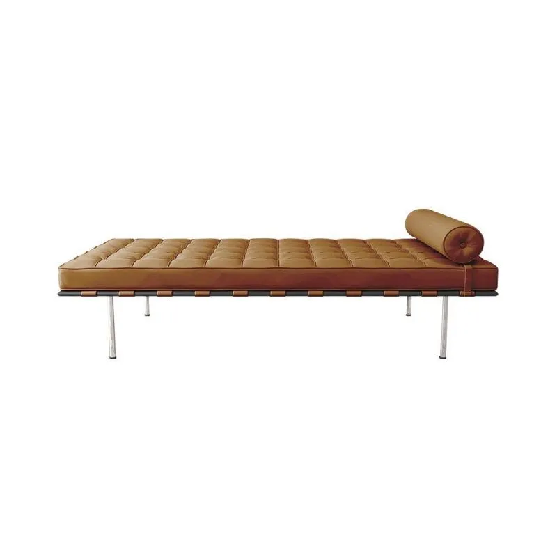 Couch Barcelona Cromado Em Sintetico Caramelo Cor Amarelo