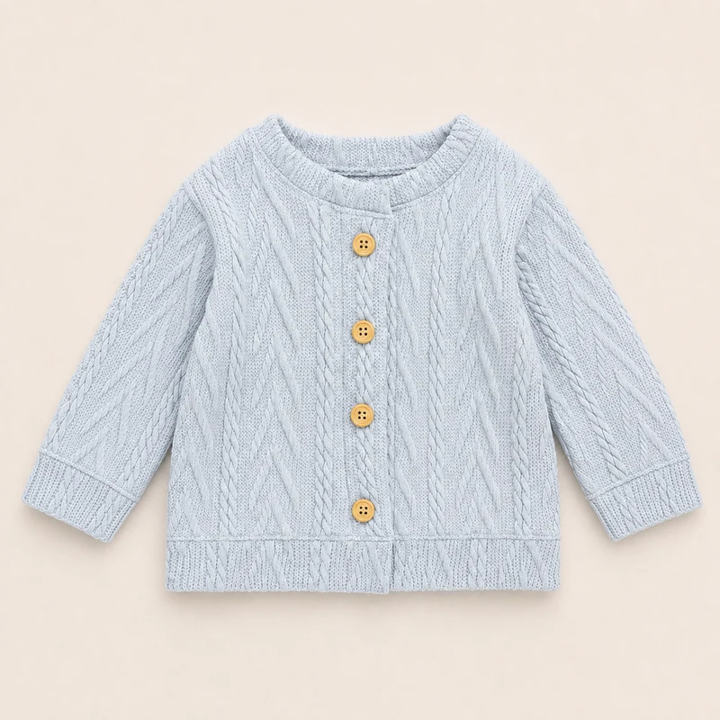 Casaco Bebê Cardigan Cinza 1 a 2 anos