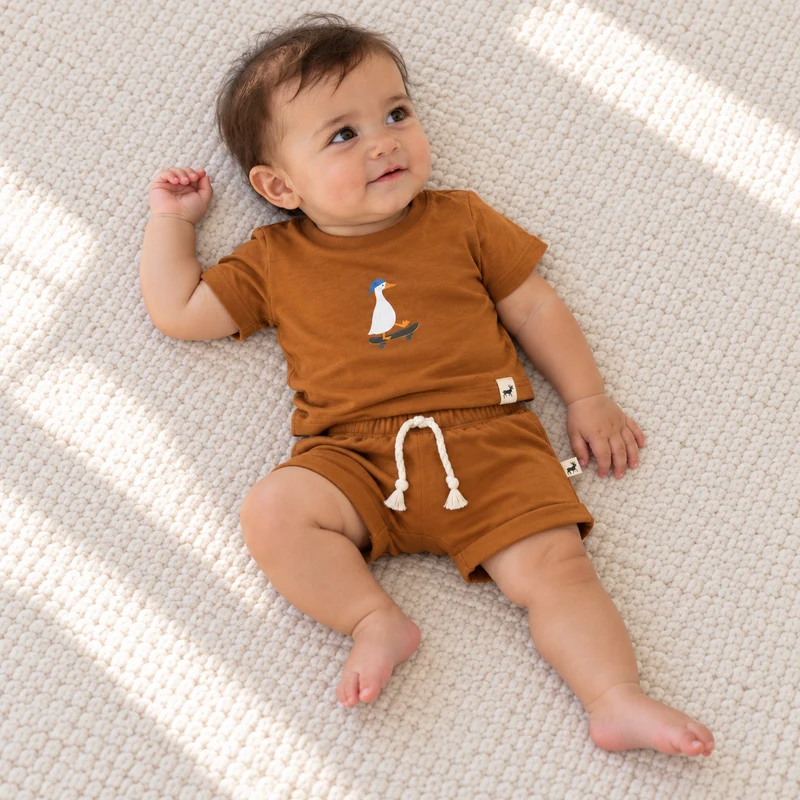 Conjunto Bebê Patinho Style Caramelo 2 a 3 anos