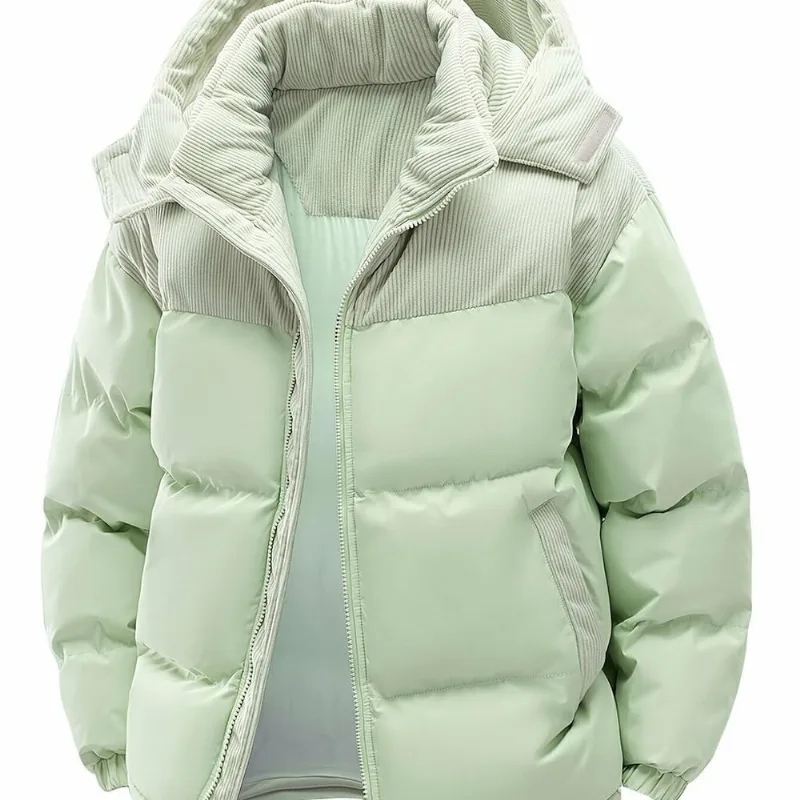 Jaqueta Masculina De Inverno Com Capuz E Bolsos Elashopp Bege G