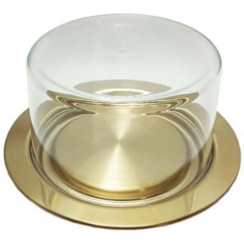 Prato Para Queijo Light Em Aço Inox Dourado - By Fineza