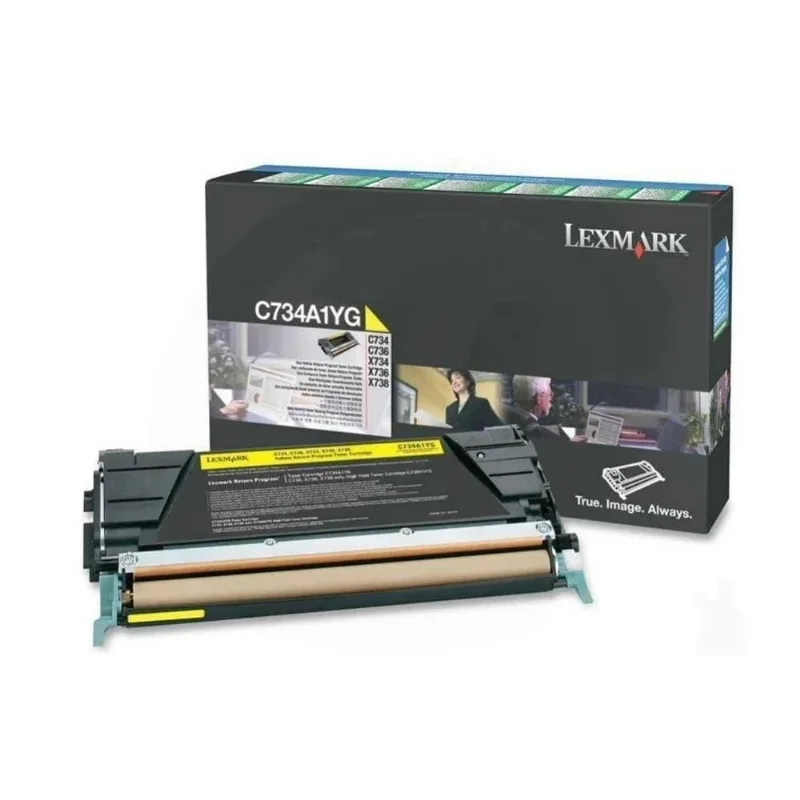 Toner Lexmark C734A1YG Amarelo para C734 C736 6.000 Páginas