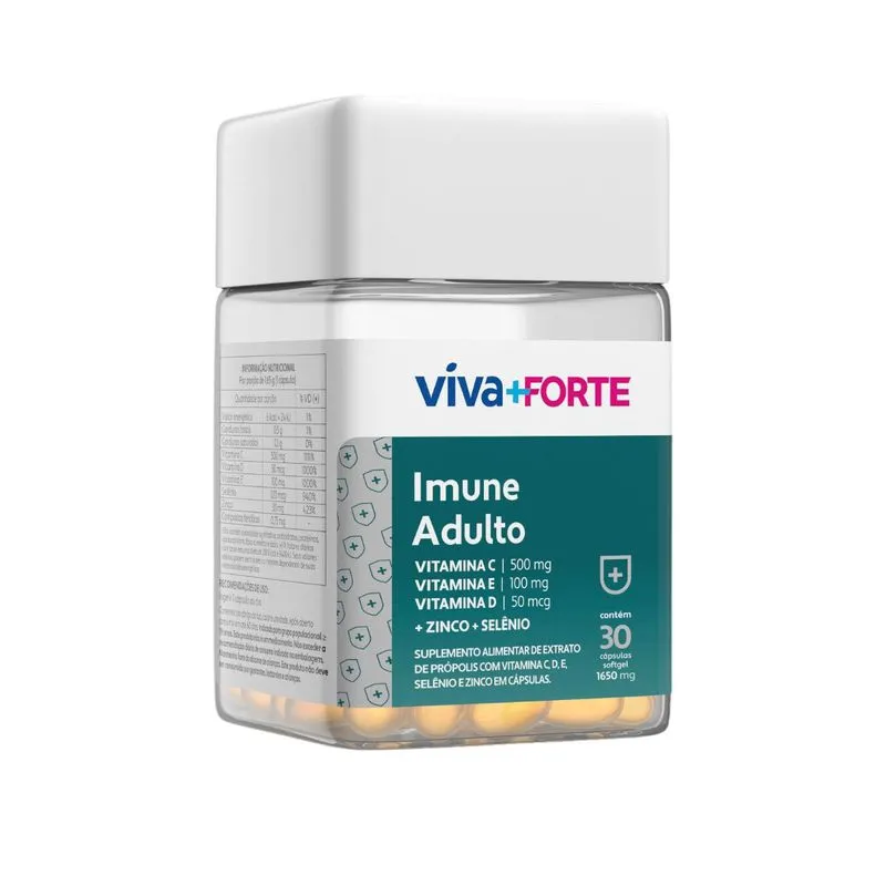 Imune Adulto - Vitamina C E D + Zinco + Selênio 30 Capsulas