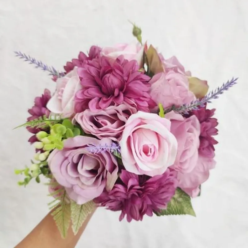 Buquê De Noiva Lilás E Roxo Casamento Cabo Realista