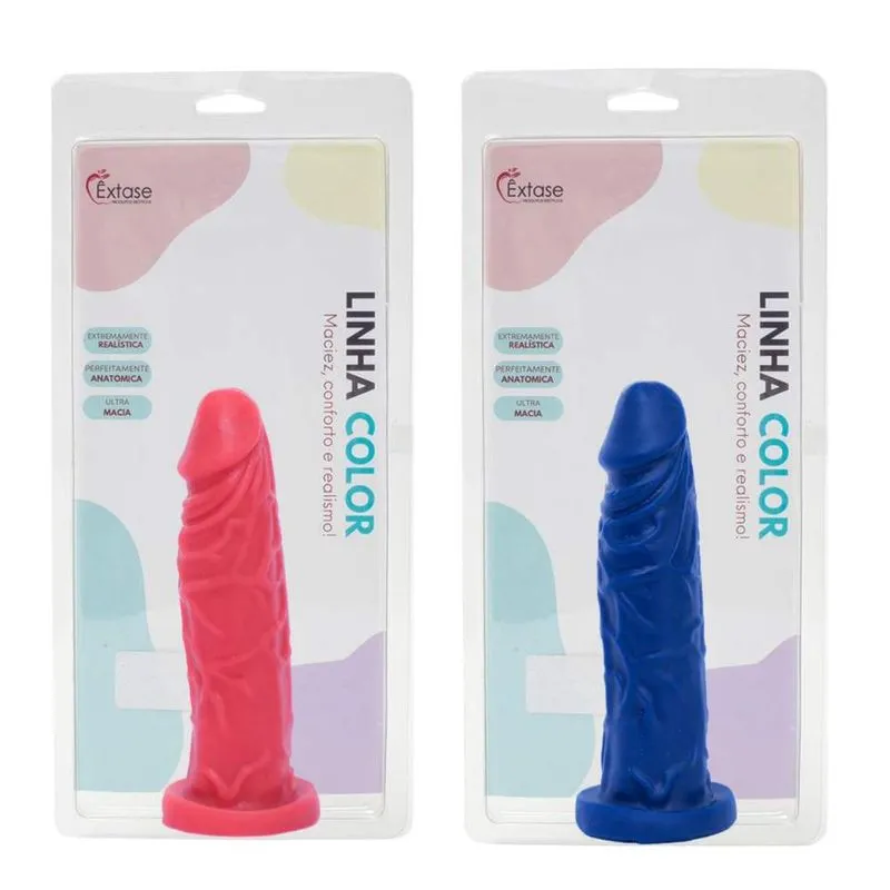 Prótese Color Sem Vibro 14,5x3,5cm Êxtase