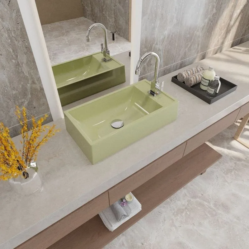 Kit Cuba Rl545 Roma Com Torneira Luxo E Válvula Click Verde Acqua