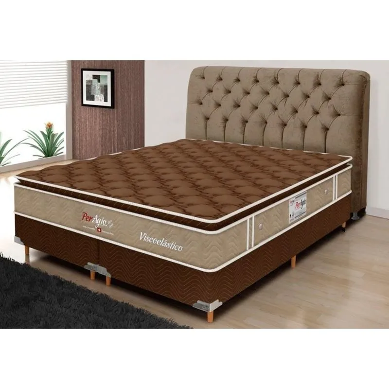 Cabeceira Imperatriz Para Cama Box 160CM Sued Amassado Marrom Claro 0365 Simbal