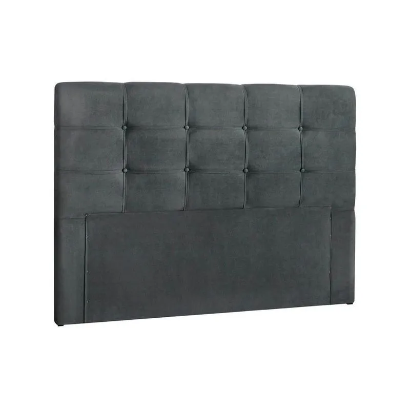 Painel de Cama Box Estofada Queen Clean Plus Suede Cinza - Simbal