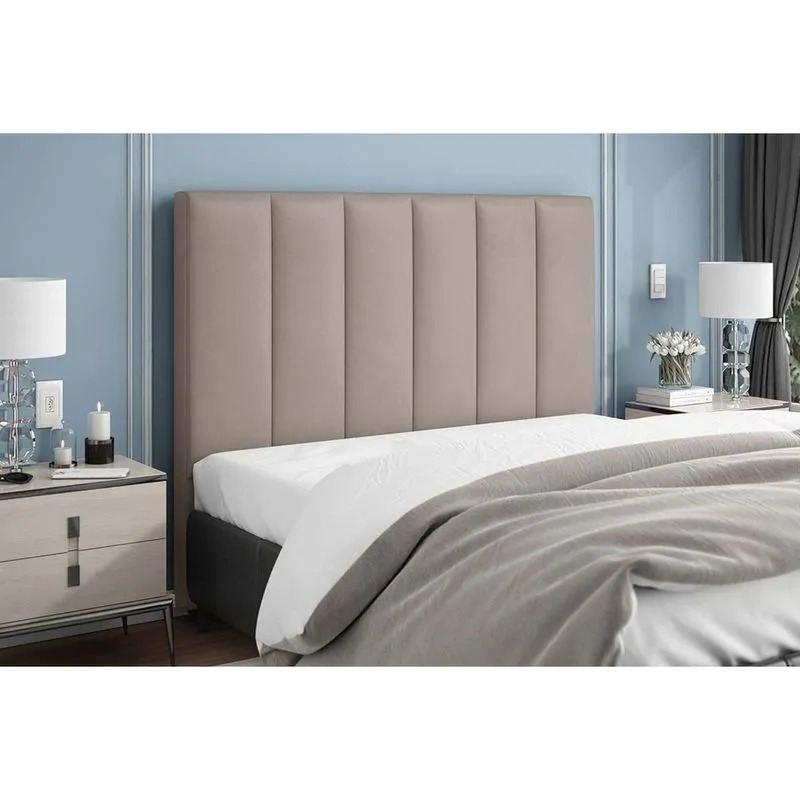 Painel de Cama Box Estofada Casal Cintra Plus Camurca - Simbal