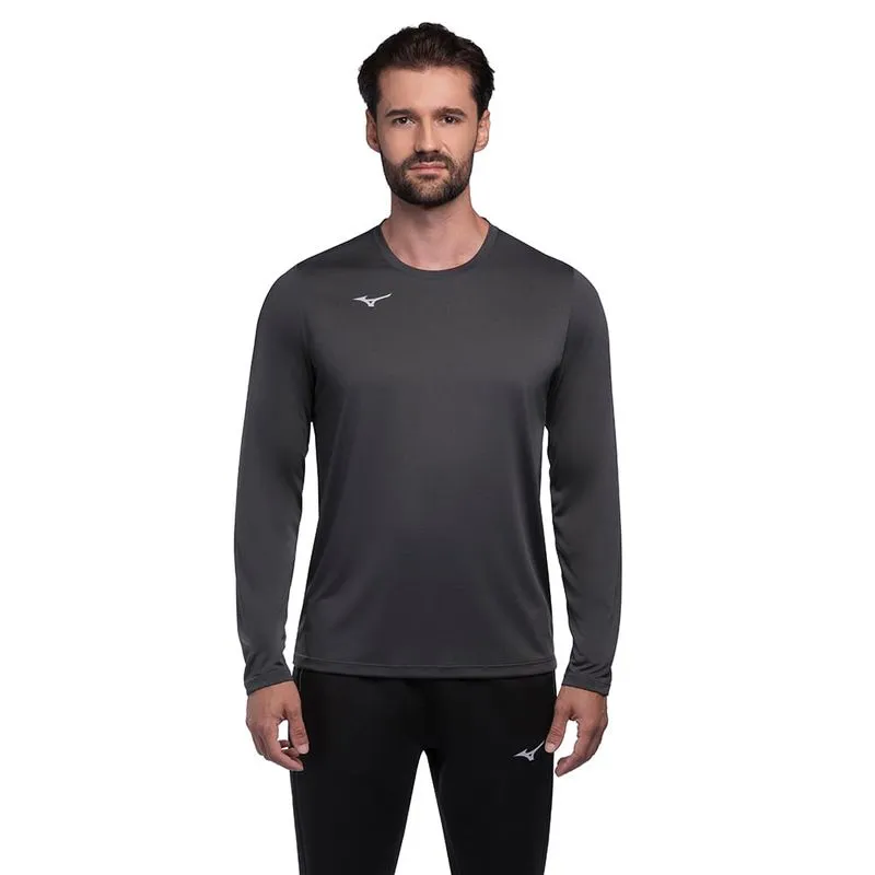 Camiseta de Treino Manga Longa Mizuno Energy 2.0 Masculina GG / Cinza