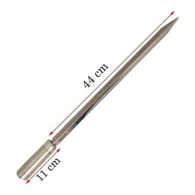 Kit 4 Espeto De Churrasco Para Carne Inox Cabo Alum