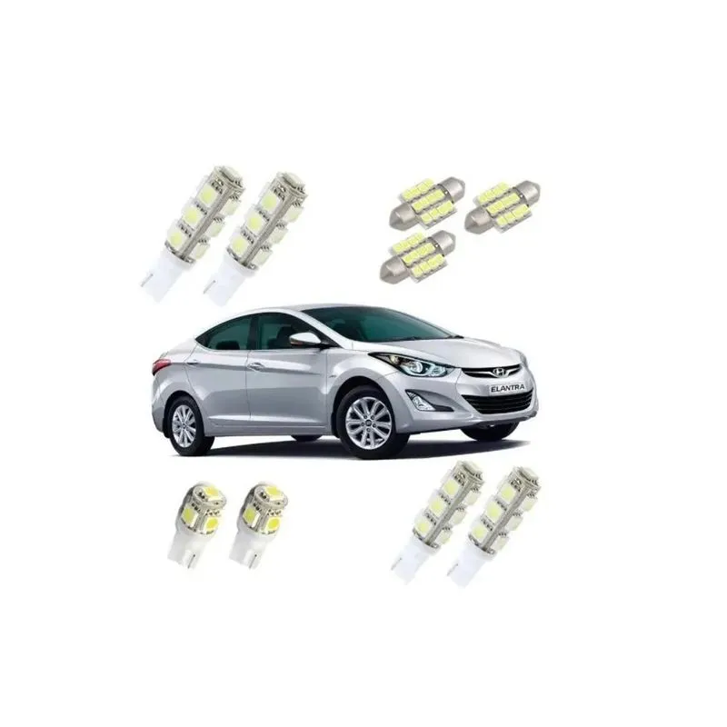Kit Lampada Led Hyundai Elantra Teto Placa Ré Torpedo