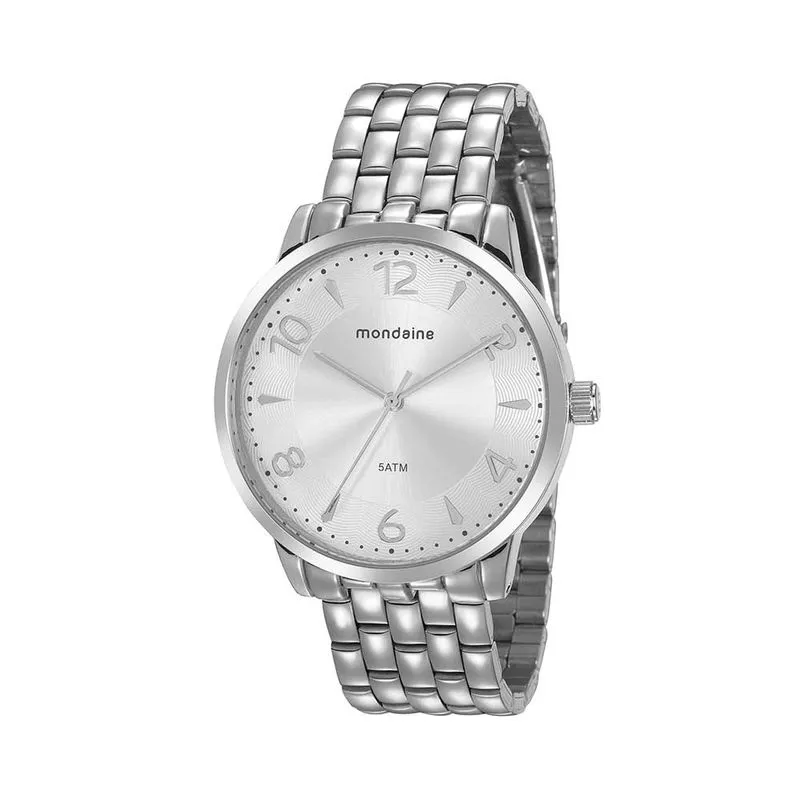 Relógio Feminino Casual Robusto Prata