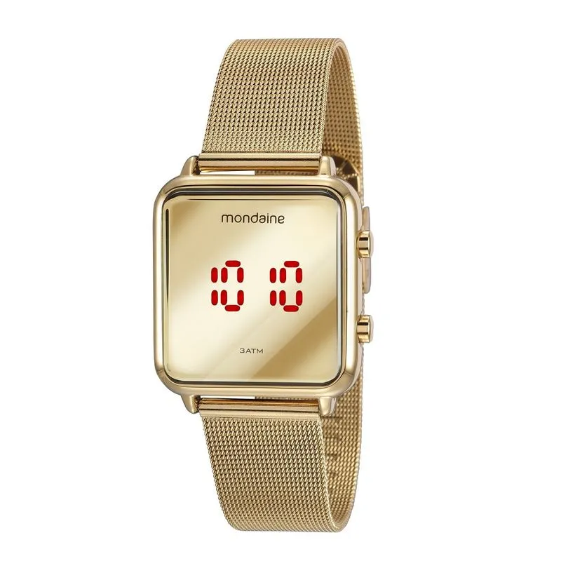 Relógio Unissex Mondaine Digital 32008MPMVDE1 Dourado