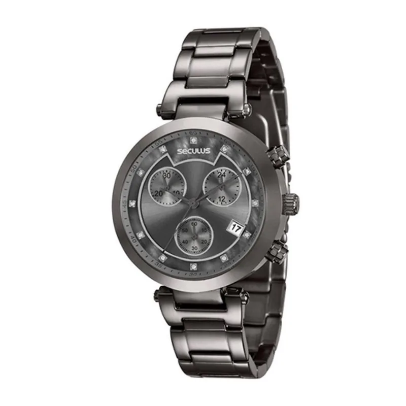 Relógio Feminino Seculus Cronógrafo Grafite - 20377lpsvss5