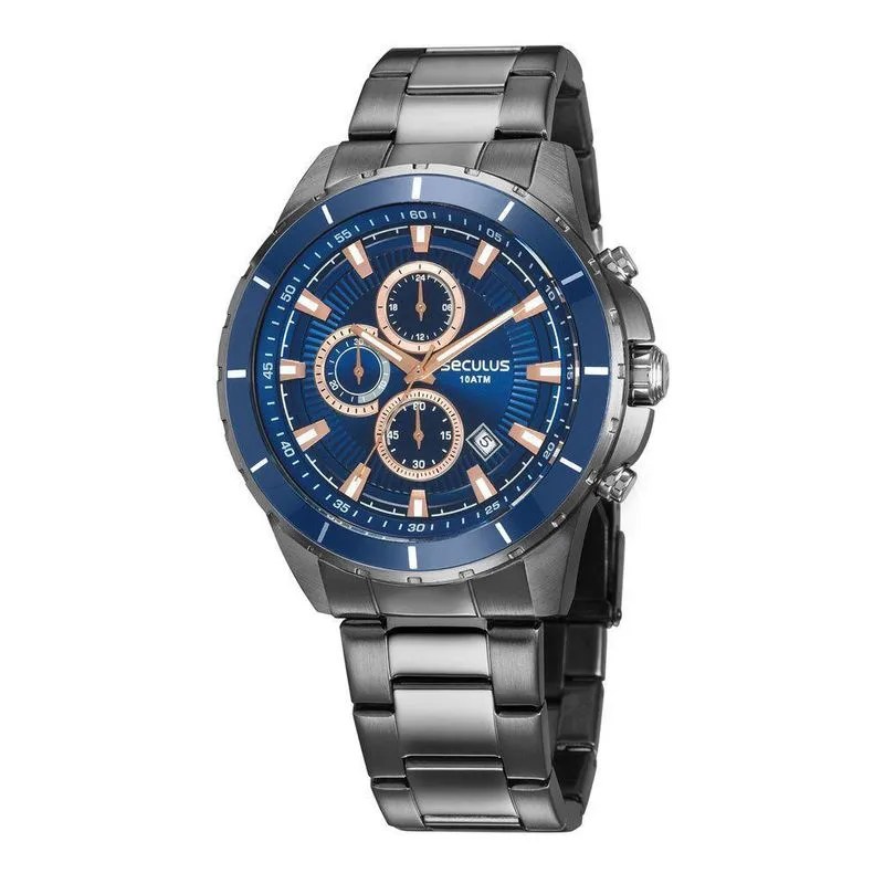 Relógio Masculino Seculus Cronografo Black 28984gpsvsa1