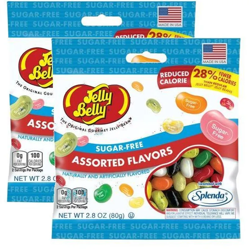 2 Bala Jelly Belly Feijão Sugar Free Sortido Zero Açucar 79g