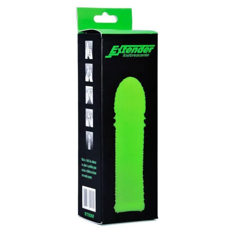Capa Peniana Extensora Fosforescente 16cm - Sexyshop