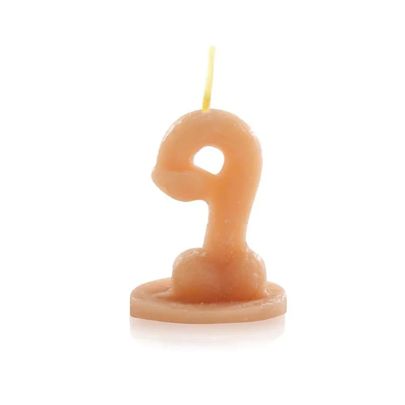 Vela Nº9 Para Brincadeiras No Formato De Pênis - Sexshop