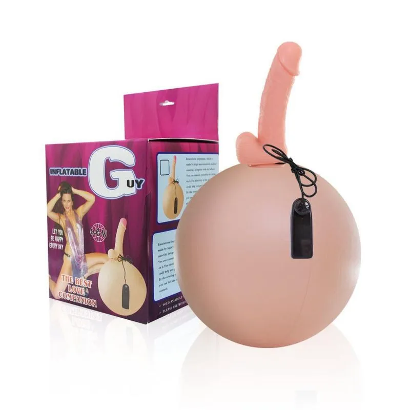 Bola Pula Pula Inflável Com Pênis Vibrador 18cm - Penis Ball