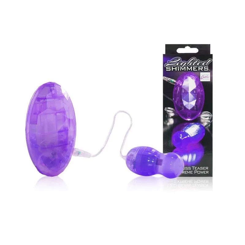 Vibrador Capsula Com Luz De Led - Shimmers Diamante Roxo