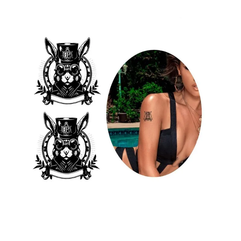 Tatuagem Temporária Coelho Playboy Estilo