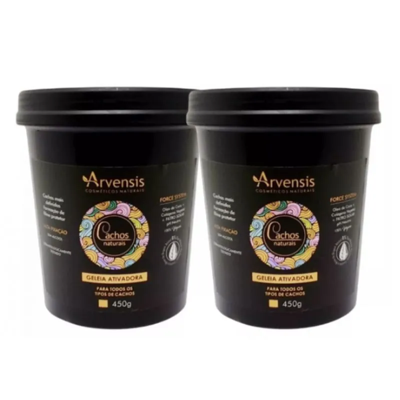 Kit Arvensis 2 Geleia Ativadora De Cachos Alta Fixação 450g