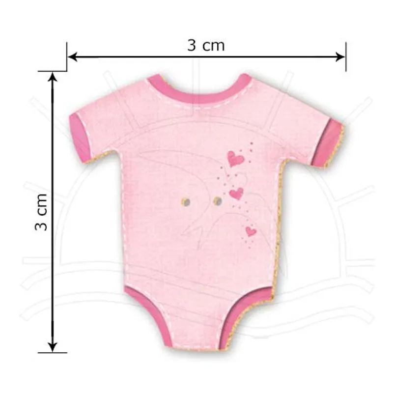 Botão em MDF e Tecido Animais - BMT Bmt 004 - roupa rosa
