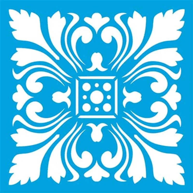 Stencil Litoarte 10 x 10 cm - ST-X-314 Azulejo