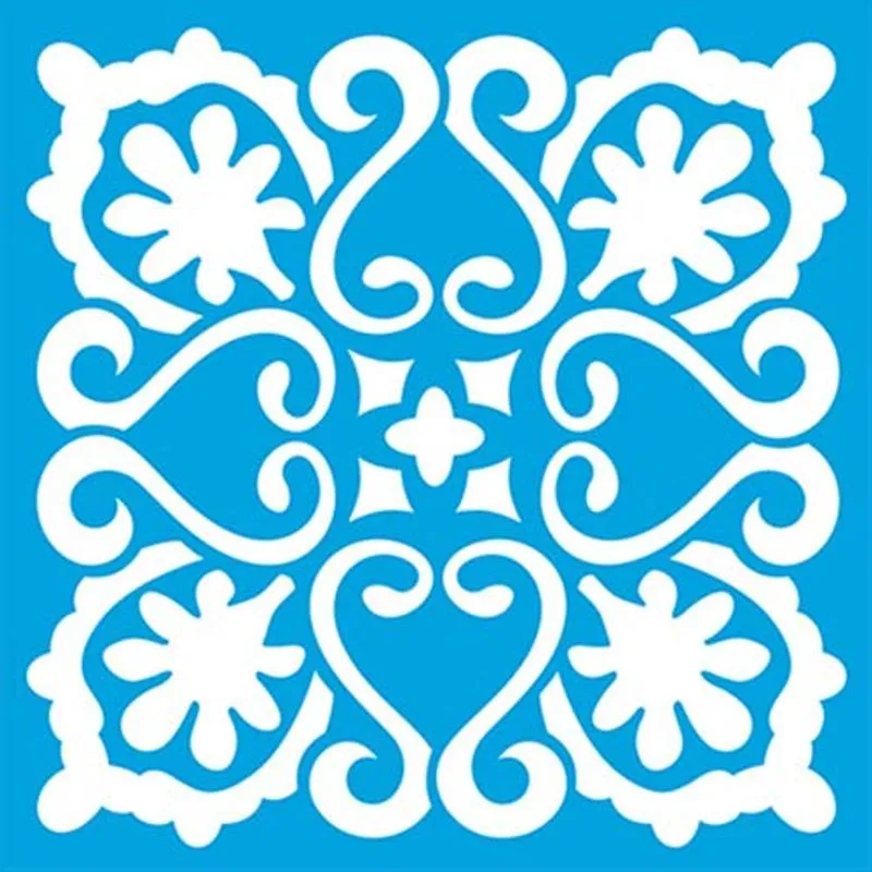 Stencil Litoarte 10 x 10 cm - ST-X-315 Azulejo