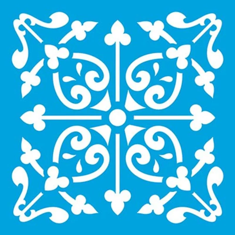 Stencil Litoarte 10 x 10 cm - ST-X-317 Azulejo