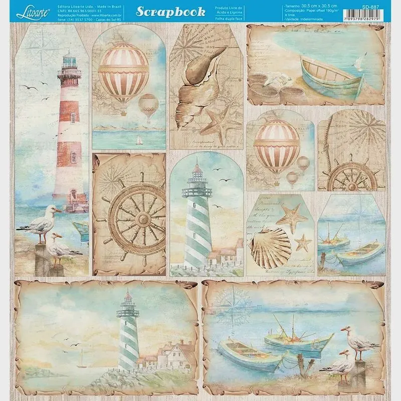 Pagina Dupla p/ Scrap Sd-887