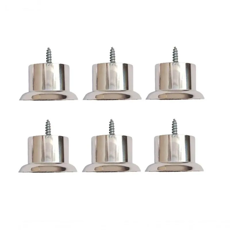Kit 6 Pés Sofás Poltronas Balcões 4cm Altura Paris Cromado