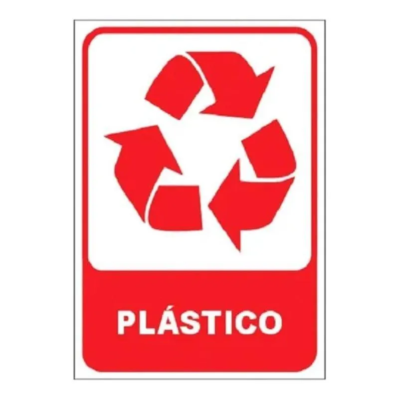 Kit 12 Placa Sinalização Lixo Plástico 15x20