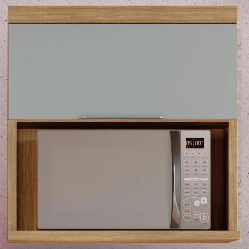 Armário de Cozinha Aéreo Marquesa 1 Porta Nicho para Micro-ondas 100% MDF