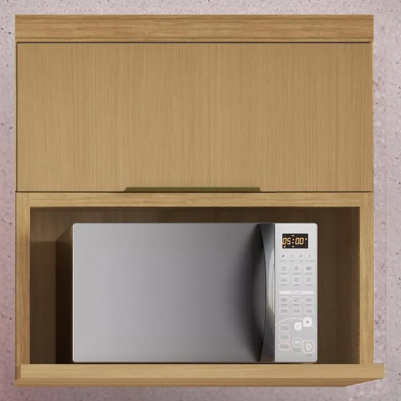 Armário de Cozinha Aéreo Marquesa 1 Porta Nicho para Micro-ondas 100% MDF
