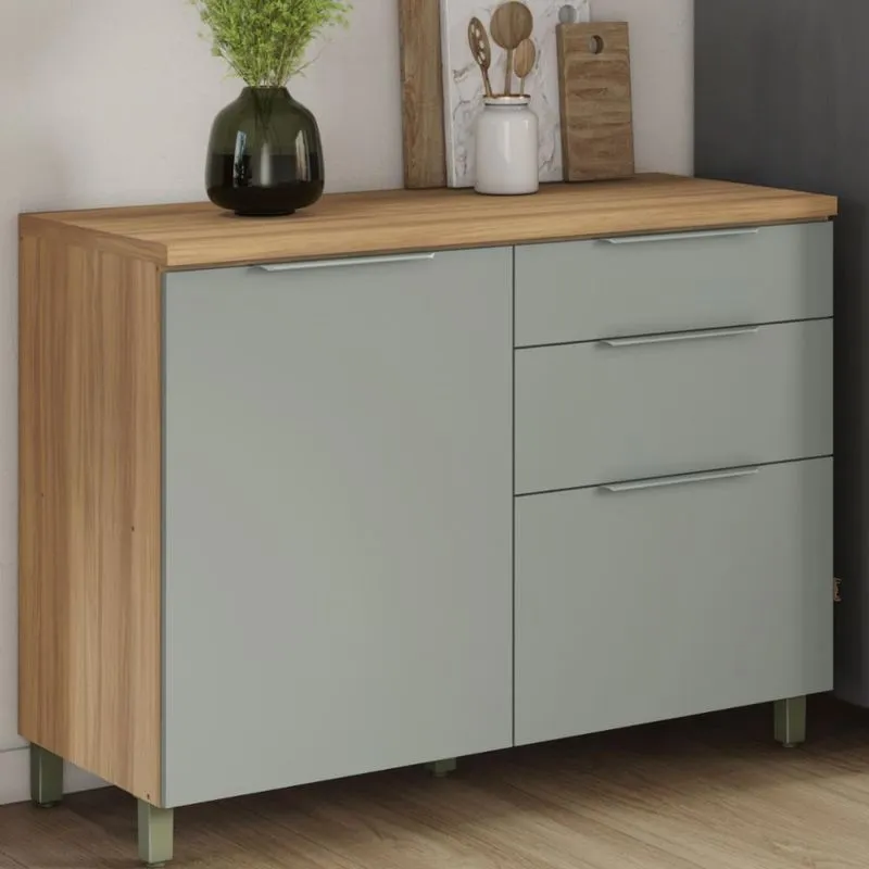 Balcão de Cozinha Com Tampo 1 Porta 3 Gavetas Marquesa 100% MDF