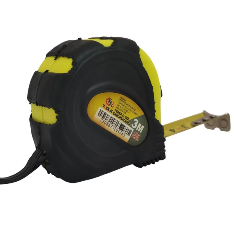 Trena Métrica 3 Mx25Mm Emborrachada Com 3 Travas Fbg