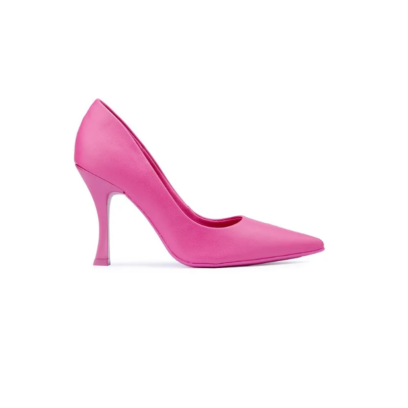 Scarpin Bebecê Salto Alto Bico Fino Monocromático Rosa 35