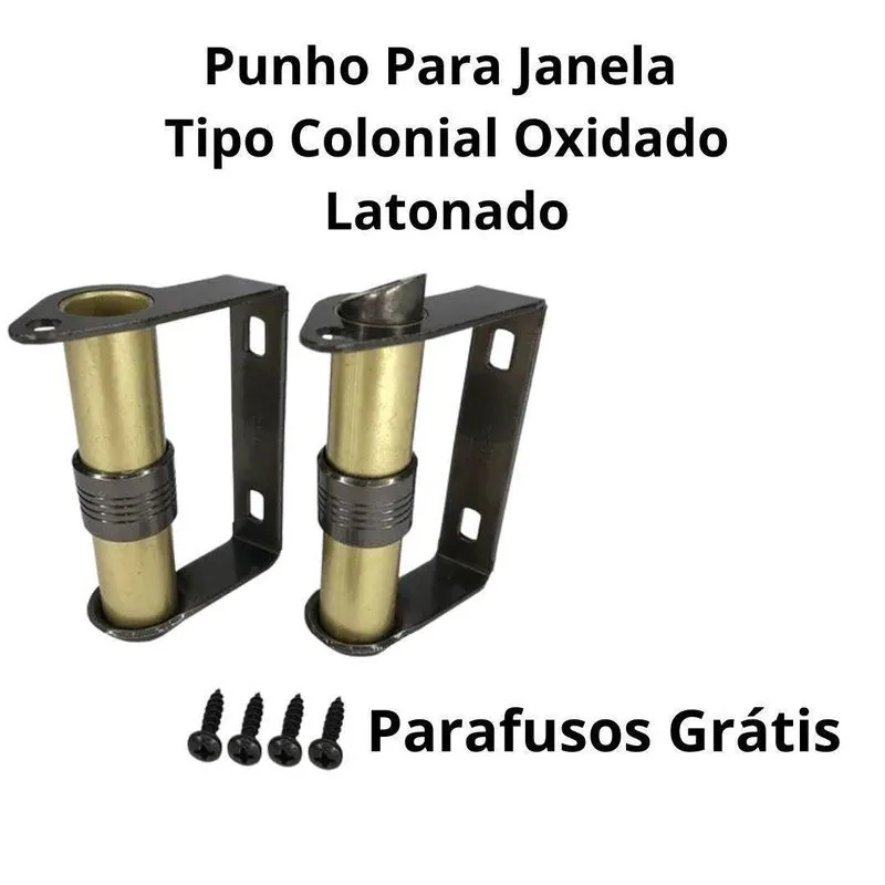 Puxador Para De Janela Madeira Ferro Punho Oxidado Reforçado