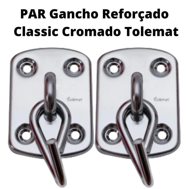 Gancho De Rede, Reforçado, Modelo Classic,cromado,200kg