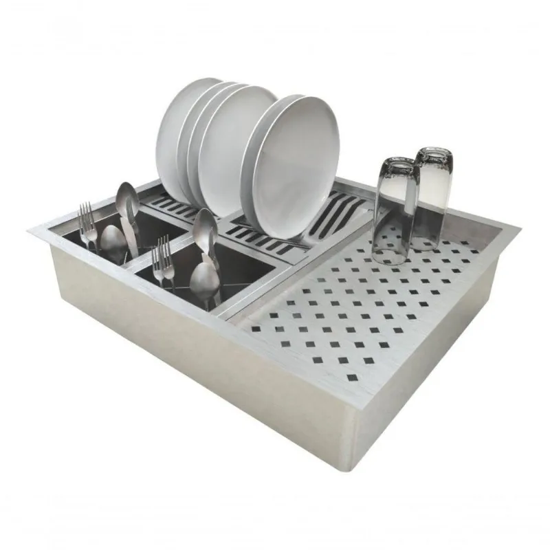Conj.Cuba 50X40 Cozinha Calha Canal Escorredor 55Cm Banheiro