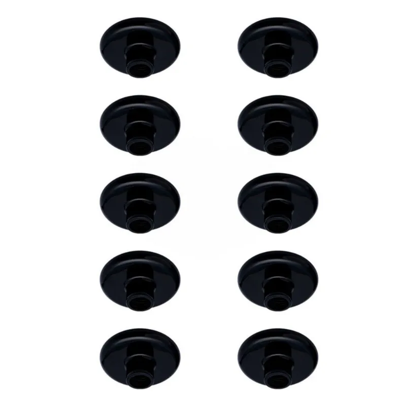 Kit 10 Plafon Simples Redondo Rosqueado E27 14,5Cm Preto