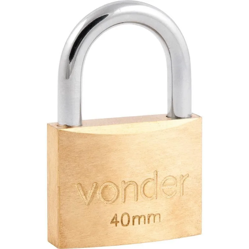 Cadeado De Latão 40Mm Encartelado - Vonder