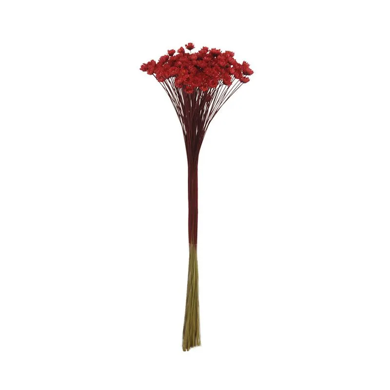 Bouquet Sempreviva Flor Arte 34cm Vermelho